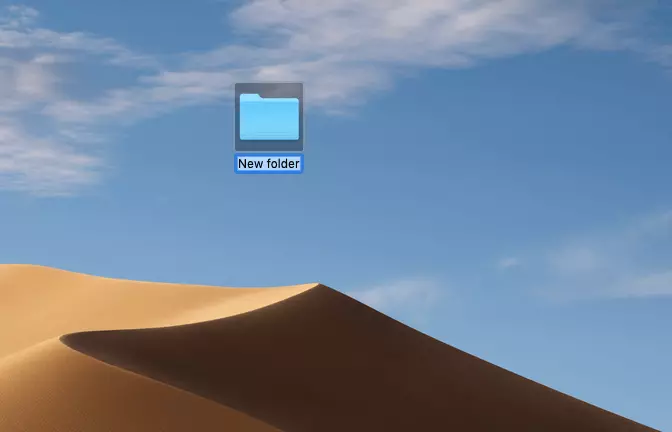 Bild: Beispiel-Ordner auf dem macOS-Schreibtisch