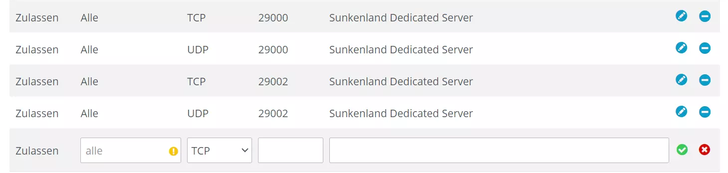 IONOS-Kundenkonto: Sunkenland-Server-Ports Bild: IONOS-Kundenkonto: Sunkenland-Server-Ports